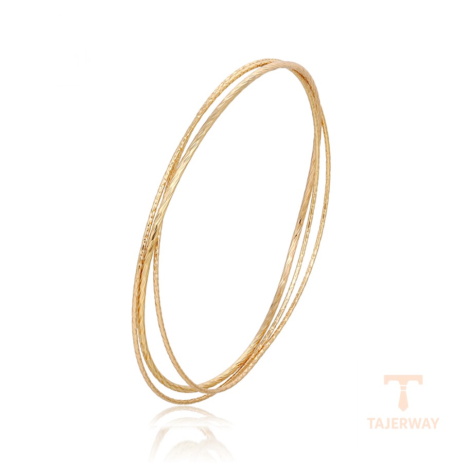 النگو ژوپینگ رنگ طلایی طرح طلا ۱۸ عیار بدون نگین کد X000951182