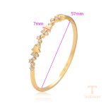 نمای نزدیک النگو ژوپینگ نگین‌دار کد X000992925