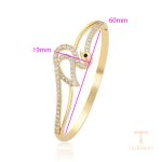نمای نزدیک النگو ژوپینگ نگین‌دار کد X000998638
