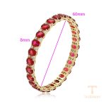 نمای نزدیک النگو ژوپینگ نگین‌دار رنگ ثابت کد X000998659