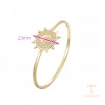 جزییات و نمای نزدیک النگو ژوپینگ طول 57(±2)mm وزن 9.53 گرم کد X001006332