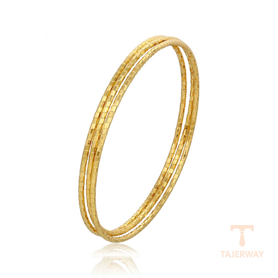 النگو ژوپینگ رنگ طلایی طرح طلا ۲۴ عیار بدون نگین کد X001006753