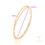 نمای نزدیک النگو ژوپینگ بدون نگین کد X001008383