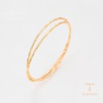 جزییات و نمای نزدیک النگو ژوپینگ طول 61(±2)mm وزن 9.87 گرم کد X001008383