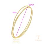 جزییات و نمای نزدیک النگو ژوپینگ طول 69(±2)mm وزن 7.29 گرم کد X001030398