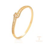 نمای نزدیک النگو ژوپینگ نگین‌دار رنگ ثابت کد X001159142