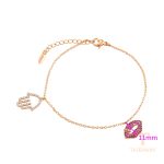نمای نزدیک دستبند ژوپینگ نگین‌دار کد A00782425