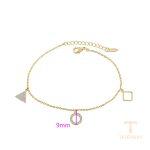 نمای نزدیک دستبند ژوپینگ نگین‌دار کد A00785750