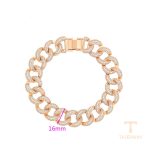 نمای نزدیک دستبند ژوپینگ نگین‌دار کد A00916771