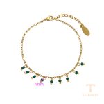 نمای نزدیک دستبند ژوپینگ بدون نگین مناسب پوست حساس کد T000968404