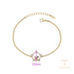 جزییات زنجیر و قفل دستبند ژوپینگ طول 17CM وزن 2.87 گرم کد X000705223