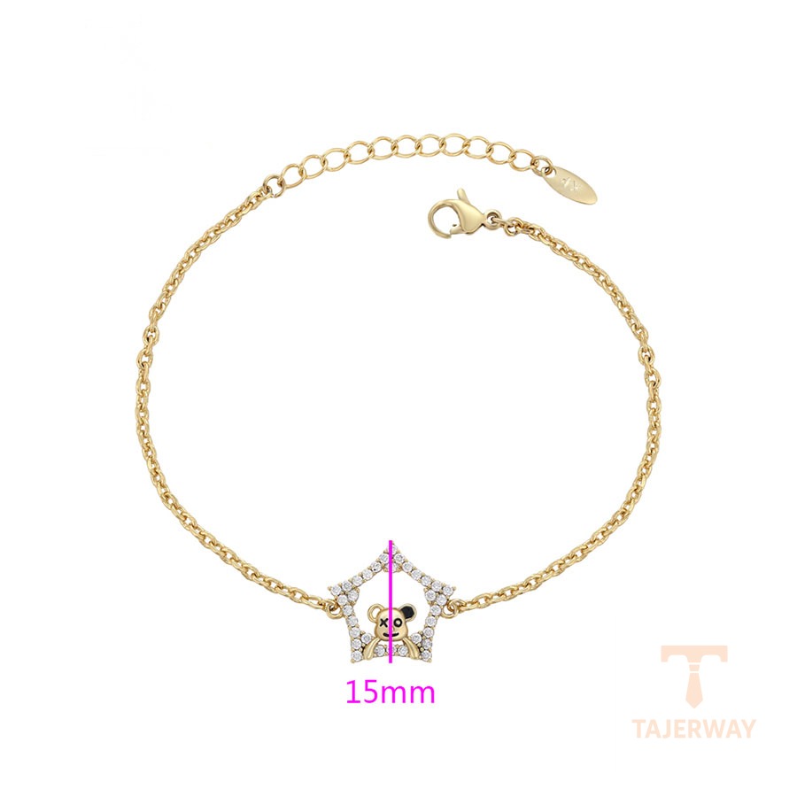 جزییات زنجیر و قفل دستبند ژوپینگ طول 17CM وزن 2.87 گرم کد X000705223