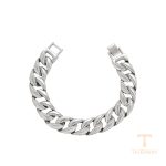 دستبند ژوپینگ طلای سفید (رادیوم) نگین‌دار کد X000782979