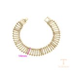 نمای نزدیک دستبند ژوپینگ نگین‌دار رنگ ثابت کد X000859987