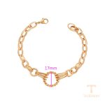 جزییات زنجیر و قفل دستبند ژوپینگ طول 19CM وزن 13.6 گرم کد X000971596