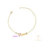 نمای نزدیک دستبند ژوپینگ نگین‌دار رنگ ثابت کد X000971693