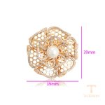 نمای نزدیک سنجاق سینه ژوپینگ نگین‌دار کد A00898451