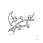 زیورآلات ژوپینگ طلای سفید (رادیوم) نگین‌دار کد A00898616
