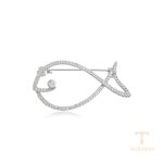 سنجاق سینه ژوپینگ طلای سفید (رادیوم) نگین‌دار کد A00899452