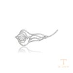 زیورآلات ژوپینگ طلای سفید (رادیوم) نگین‌دار کد A00899562