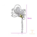 نمای نزدیک سنجاق سینه ژوپینگ نگین‌دار کد A00899671