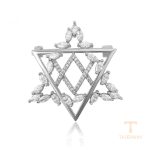 زیورآلات ژوپینگ طلای سفید (رادیوم) نگین‌دار کد A00900257