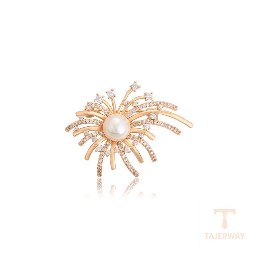 زیورآلات ژوپینگ رنگ طلایی طرح طلا ۱۸ عیار نگین‌دار کد A00902635