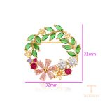 نمای نزدیک سنجاق سینه ژوپینگ نگین‌دار کد BL brooches-591