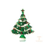ست ژوپینگ رنگ طلایی طرح طلا ۱۴ عیار نگین‌دار کد BL brooches-600