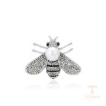 ست ژوپینگ طلای سفید (رادیوم) نگین‌دار کد BL brooches-606