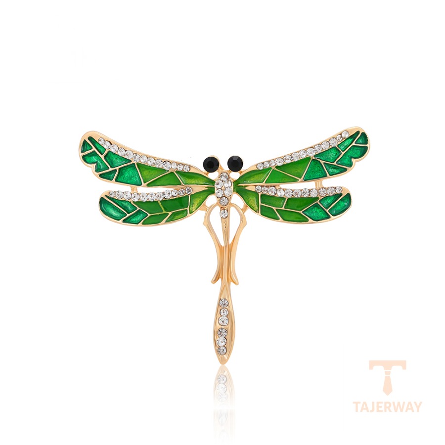 سنجاق سینه ژوپینگ رنگ طلایی طرح طلا ۱۸ عیار نگین‌دار کد BL brooches-628