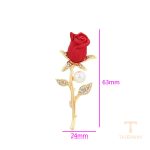 نمای نزدیک سنجاق سینه ژوپینگ نگین‌دار کد BL brooches-646