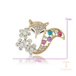 نمای نزدیک سنجاق سینه ژوپینگ نگین‌دار کد BL brooches-683