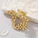 جزییات و نمای نزدیک سنجاق سینه ژوپینگ طول Free وزن 12 کد BL brooches-683