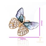 نمای نزدیک سنجاق سینه ژوپینگ نگین‌دار کد BLbrooches-677