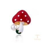 سنجاق سینه ژوپینگ رنگ طلایی طرح طلا ۱۴ عیار نگین‌دار کد BLbrooches-680