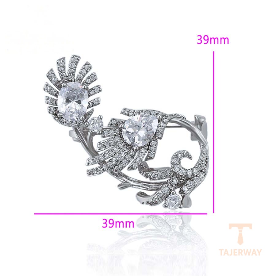 نمای نزدیک سنجاق سینه ژوپینگ نگیندار کد brooches-369