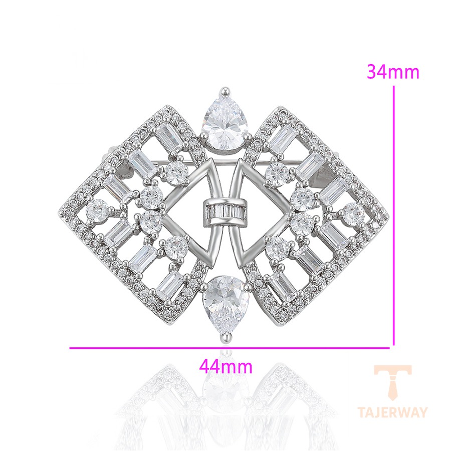 نمای نزدیک سنجاق سینه ژوپینگ نگیندار کد brooches-638