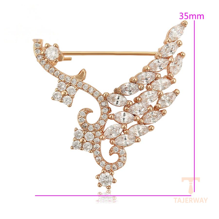 نمای نزدیک سنجاق سینه ژوپینگ نگیندار کد brooches-657