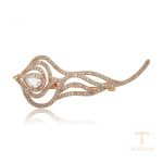 سنجاق سینه ژوپینگ رنگ طلایی طرح طلا ۱۸ عیار نگین‌دار کد brooches-689