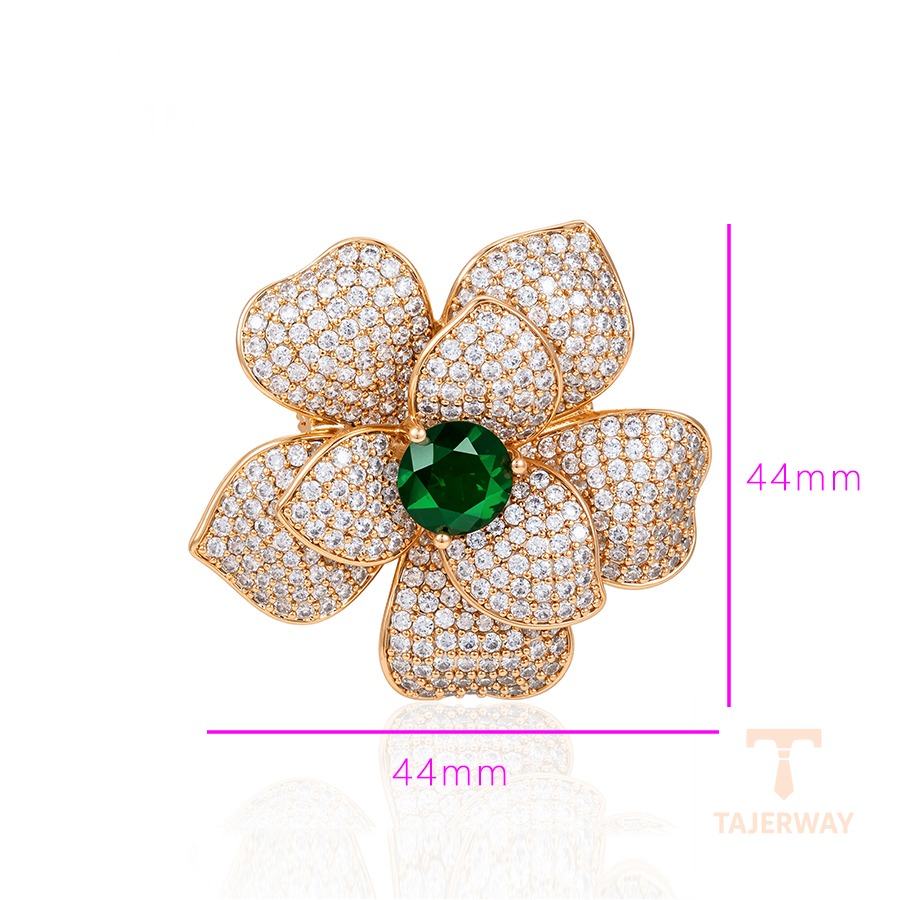 زیورآلات ژوپینگ رنگ طلایی طرح طلا ۱۸ عیار نگین‌دار کد X000835802