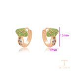 نمای مدل قفل و اتصالات گوشواره ژوپینگ وزن 2.41 گرم کد 14E2361702