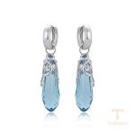 نمای نزدیک گوشواره ژوپینگ نگین‌دار کد 99094-A18
