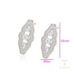 نمای نزدیک گوشواره ژوپینگ نگین‌دار کد A00295822
