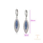 نمای نزدیک گوشواره ژوپینگ نگین‌دار کد A00623215-A18