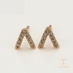 نمای مدل قفل و اتصالات گوشواره ژوپینگ وزن 0.49 گرم کد A00667082