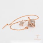 نمای مدل قفل و اتصالات گوشواره ژوپینگ وزن 2.01 گرم کد A00716680