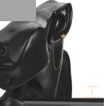 نمای نزدیک گوشواره ژوپینگ نگین‌دار کد A00716741