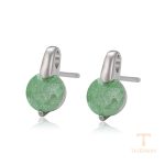 نمای نزدیک گوشواره ژوپینگ نگین‌دار کد A00766785