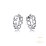 گوشواره ژوپینگ طلای سفید (رادیوم) بدون نگین کد A00892264